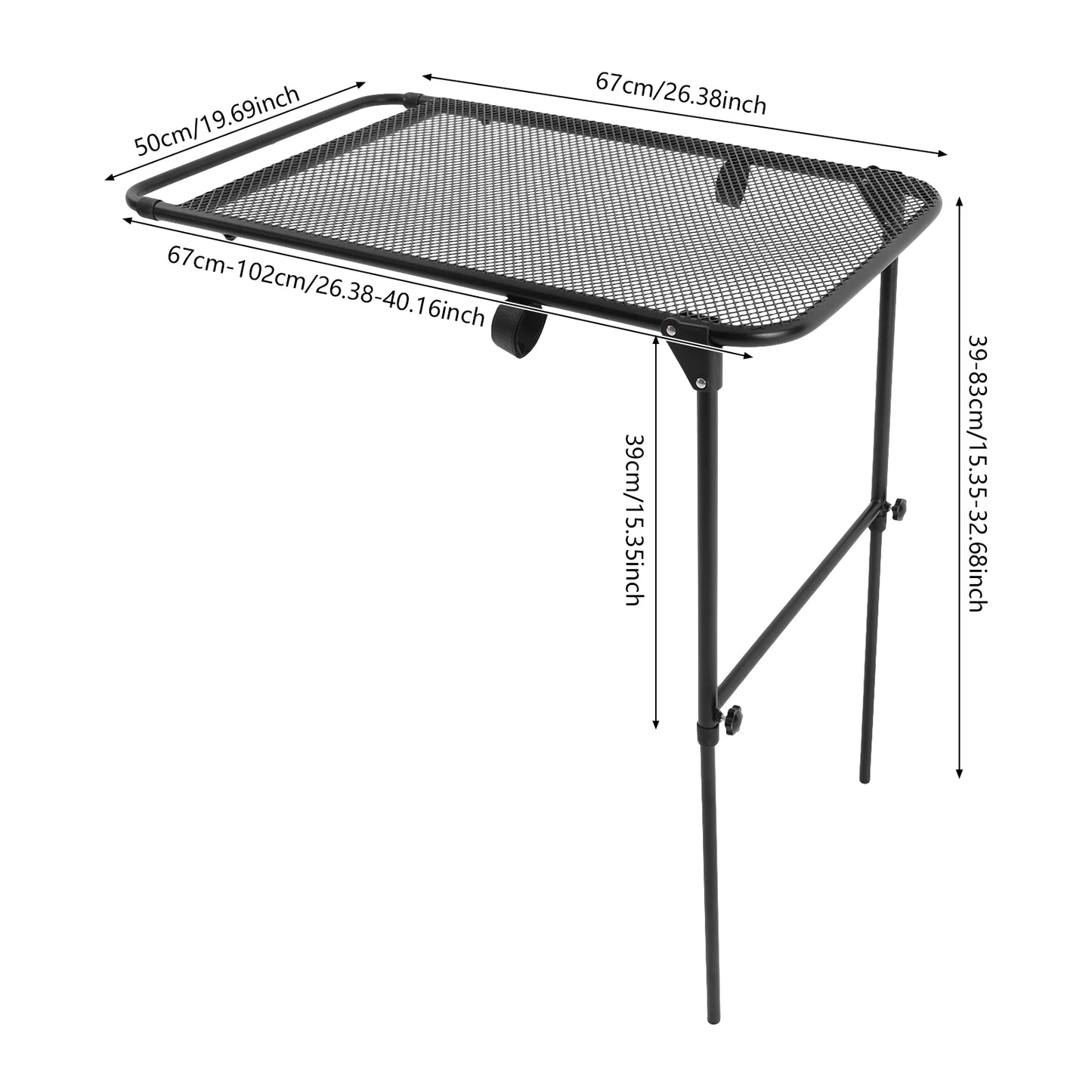 Vehicle Tire Mounted Camping Table Adjustable
