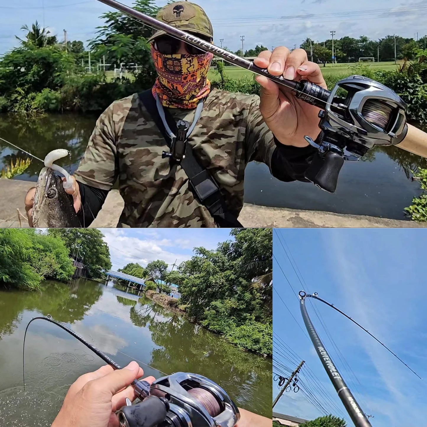 PureLure AcuteViolet Bass Rod Spinning Baitcasting