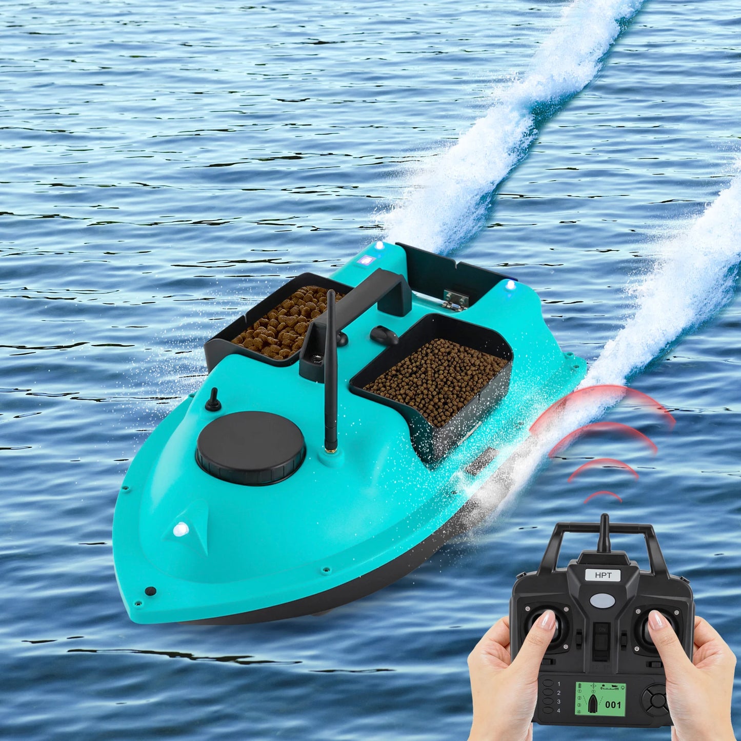 Dual Motor Fishing Bait Boat With Auto Return GPS Remote