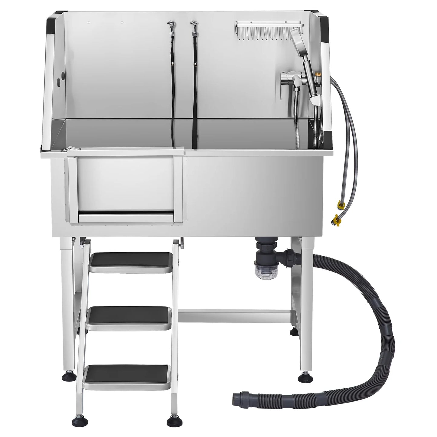 SucceBuy Stainless Steel Dog Washing Station With Faucet