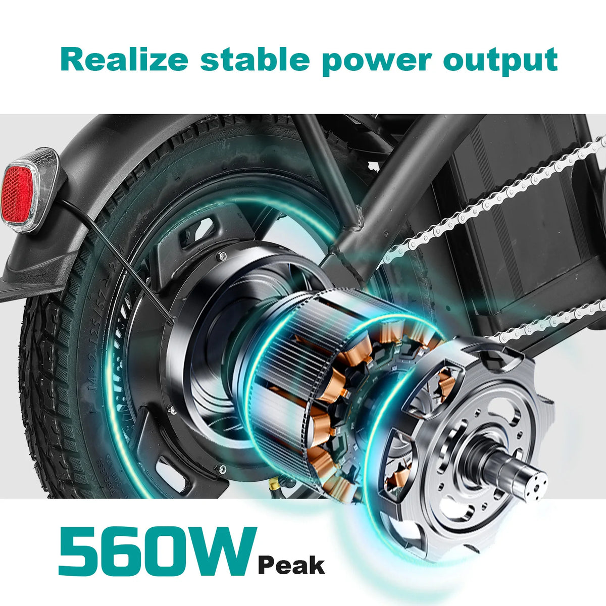 Terrosor Folding Electric Bike 20 Mph 560W