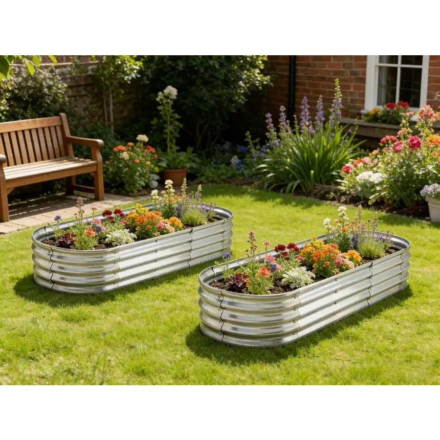 Raised Garden Bed Metal Elevated Planter For Vegetables