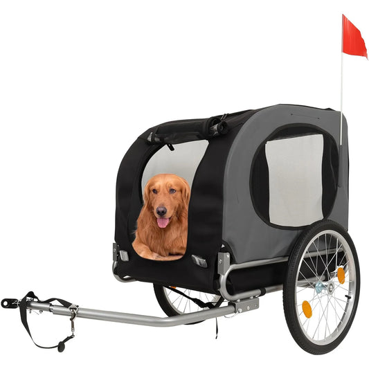 HiMISS Steel Dog Trailer For Bike With Universal Coupler