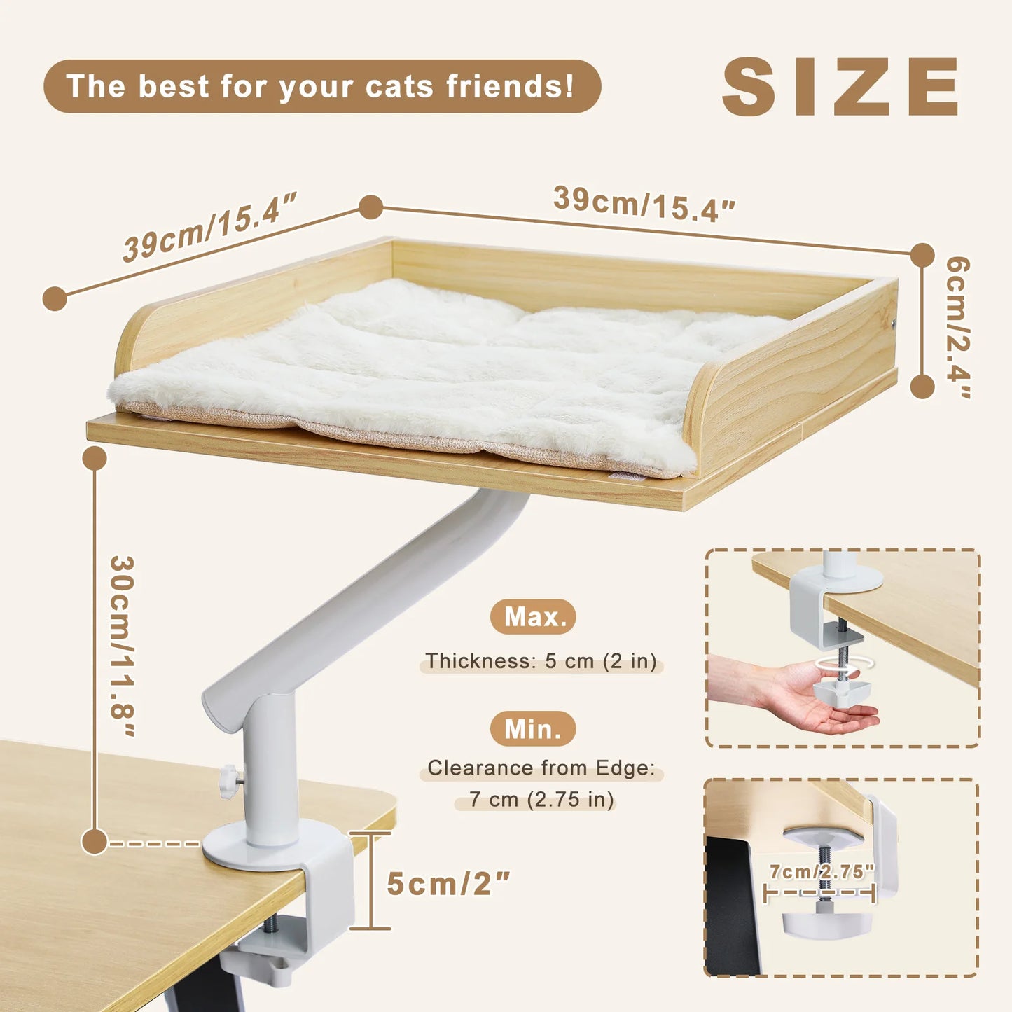 PAWZ Road Cat Desk Bed 360 Rotatable Stand