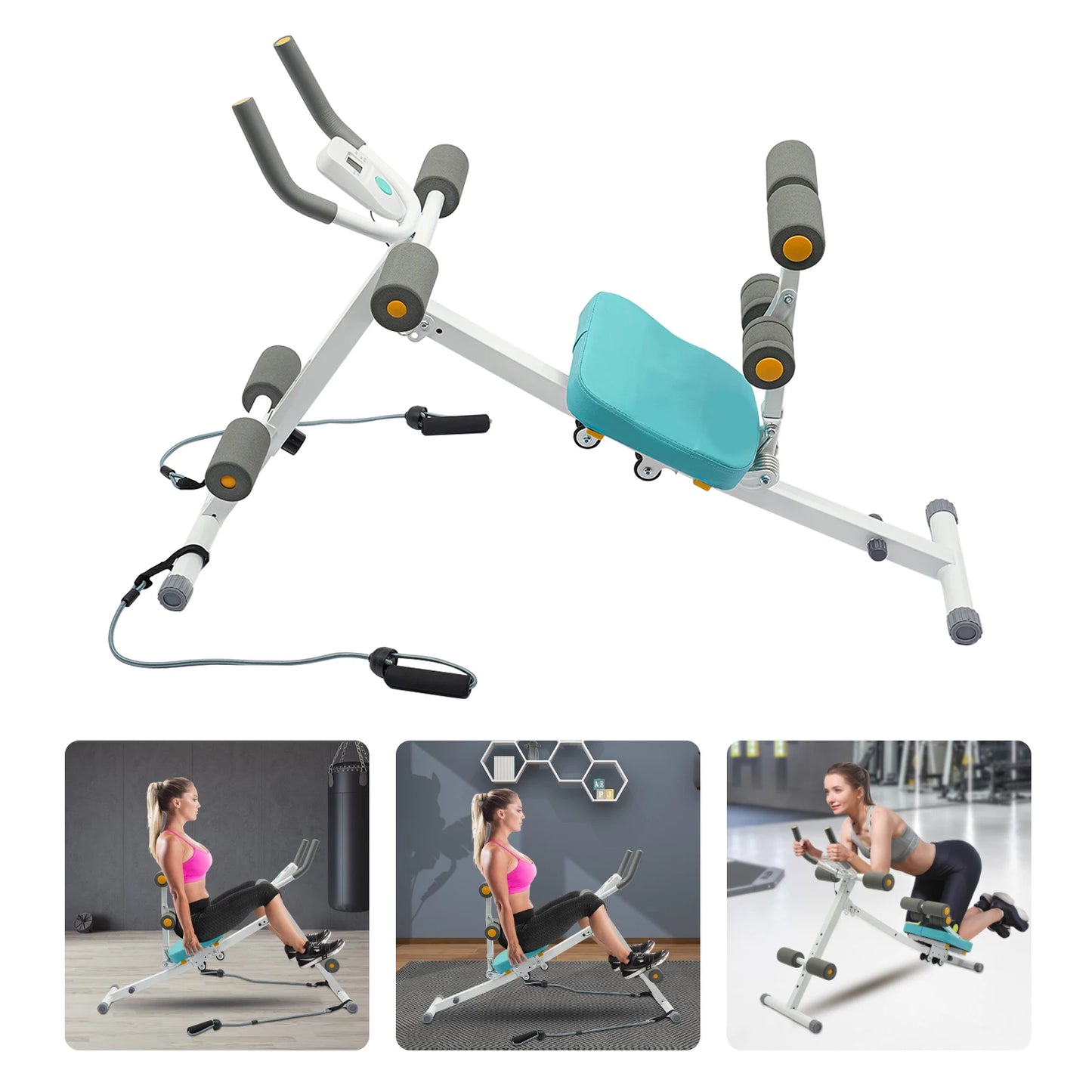 Home Gym Abs Workout Equipment With LCD Display Core Trainer