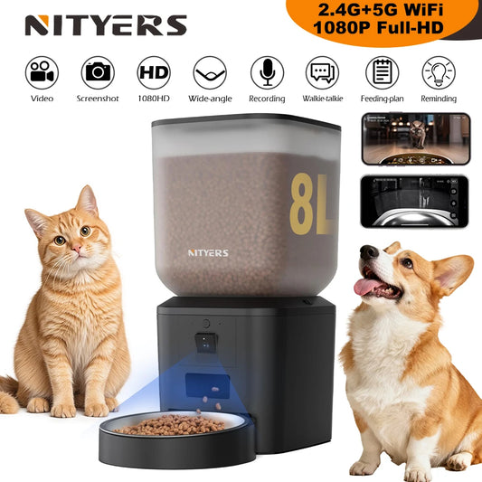 Nityers Smart Cat Feeder With 1080P Camera