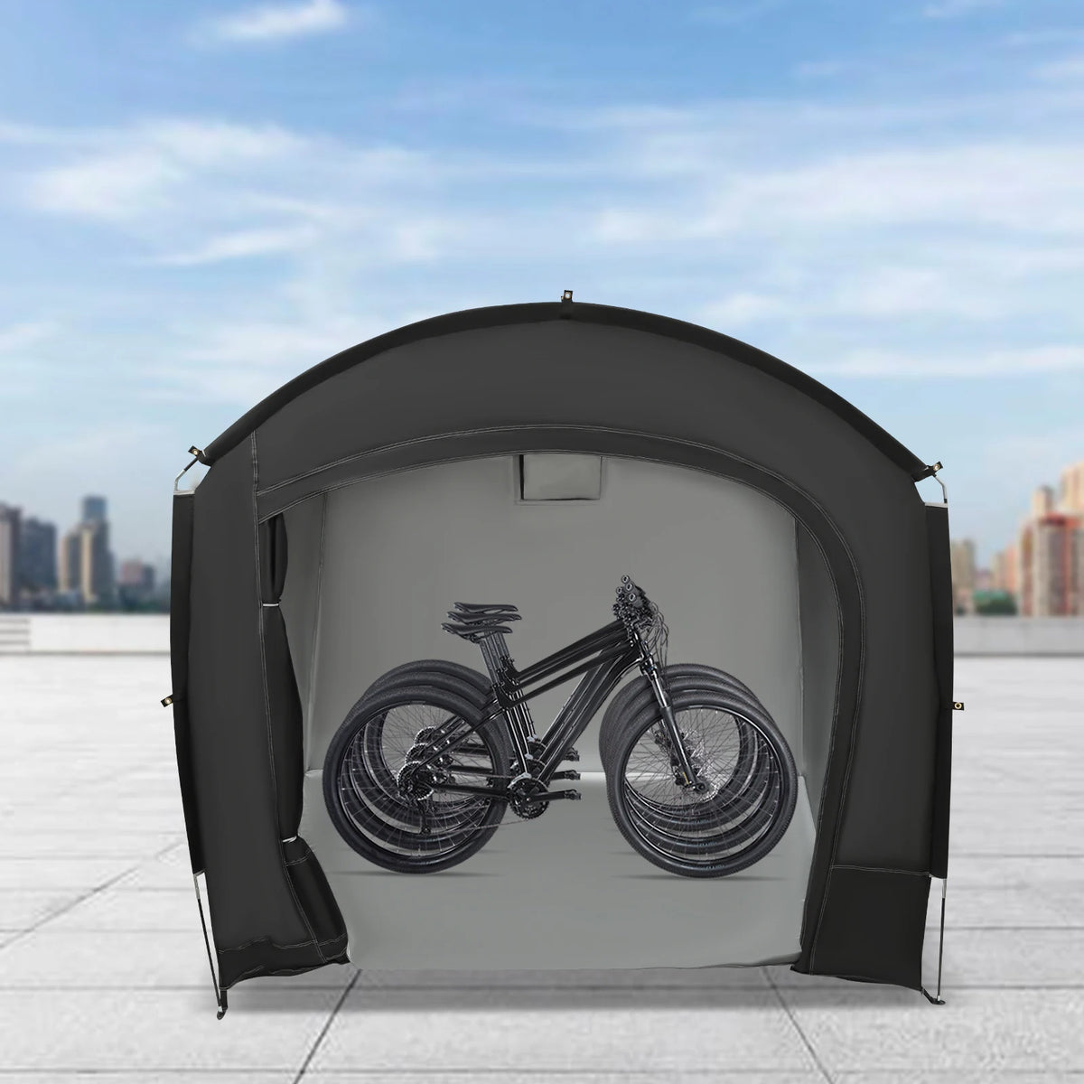 Portable Oxford Bike Storage Shed With Sunshade Cover