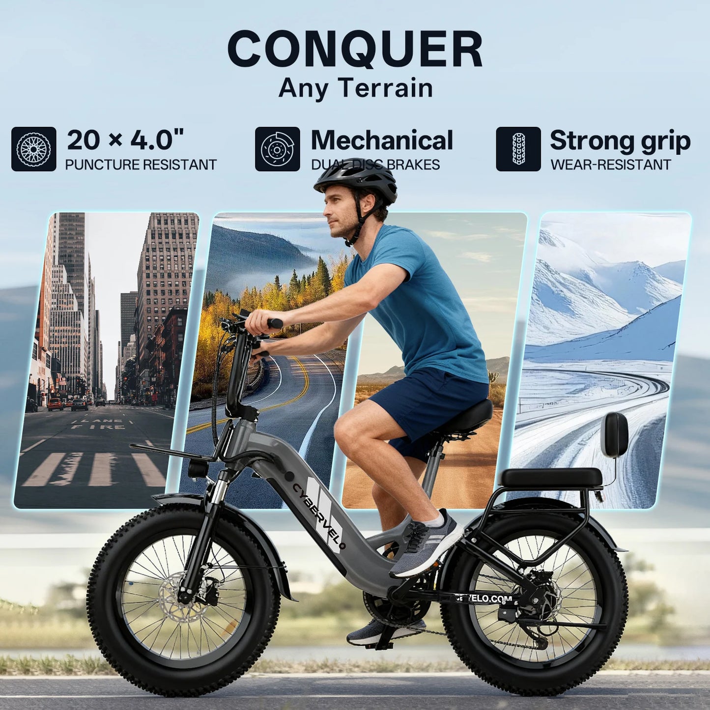 Cybervelo EK12 1500W Peak Electric Bike 20Ah Battery