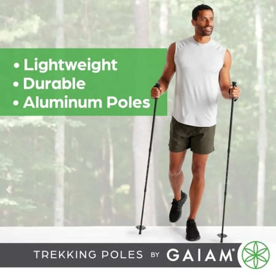 Trekking Poles Pair Lightweight Aluminum Hiking Sticks