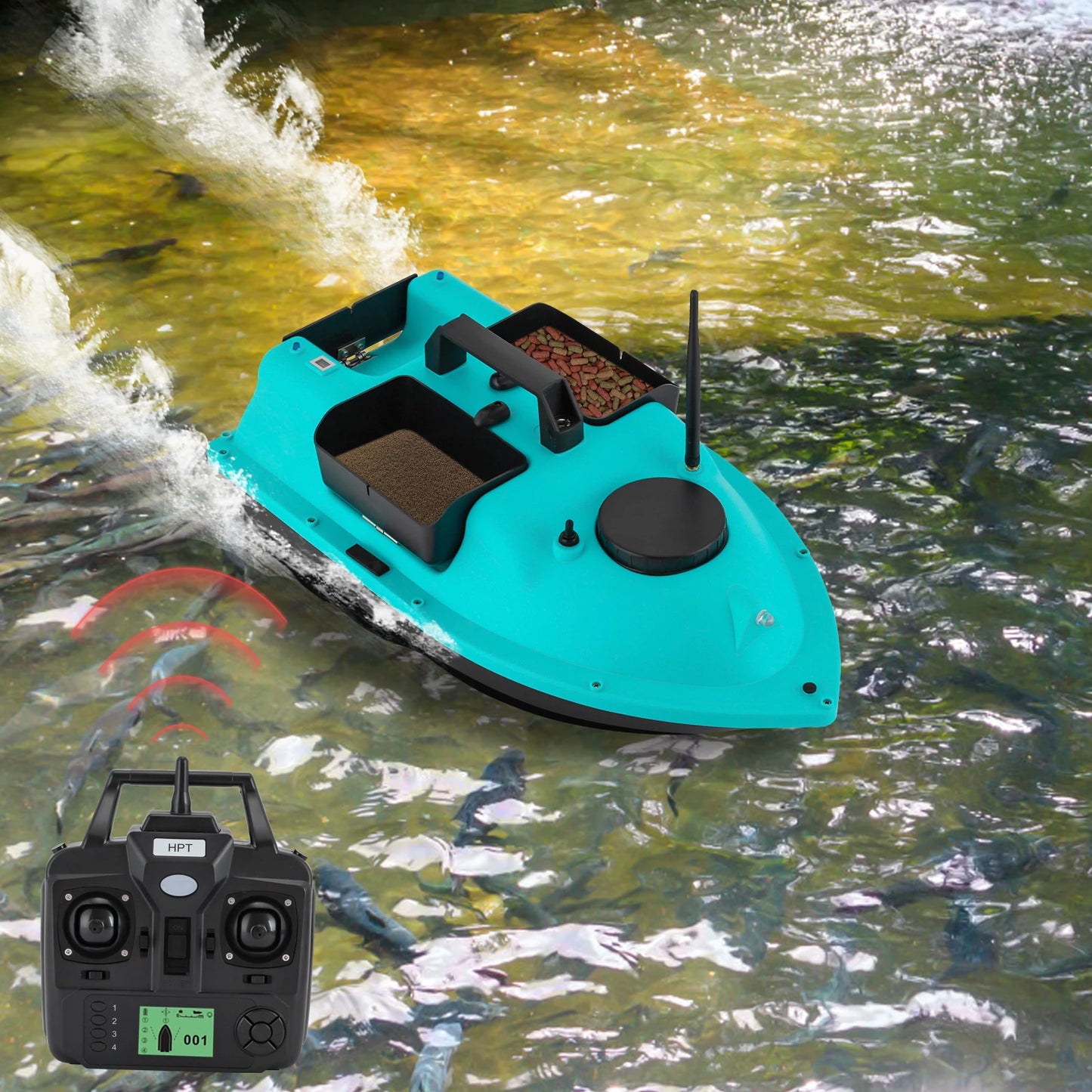 Dual Motor Fishing Bait Boat With Auto Return GPS Remote