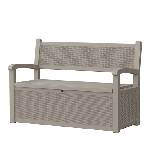 Outdoor Storage Bench With Rattan Look And Storage Box