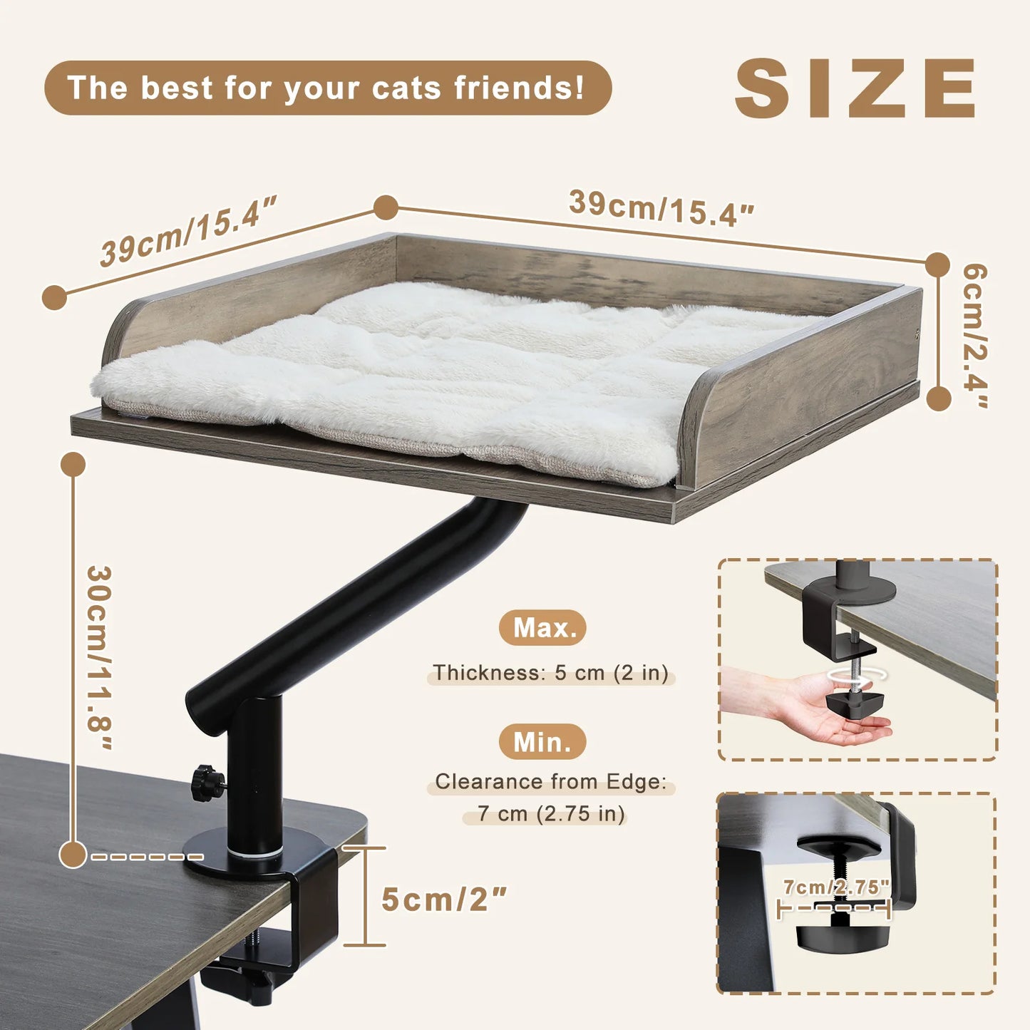 PAWZ Road Cat Desk Bed 360 Rotatable Stand